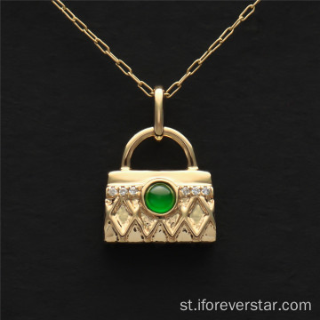 Khotsola ea Lock Jadeite Pendant